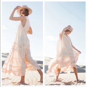NEW Free People Pretty Cozy Maxi Dress in Ecru Size XS